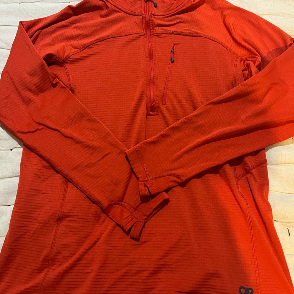 Outdoor Research women's Tomato Grid Fleece Quarter-Zip Pullover